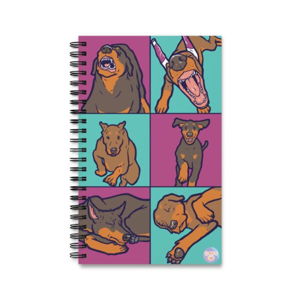 Funky Dobermann Spiral Journal